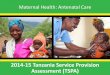 Maternal Health: Antenatal CareAntenatal Care by Skilled Provider (2010 TDHS) 4 5 80 8 2 96 Doctor/AMO Clinical Officer Nurse/midwife MCH aide Village health worker/other Any skilled