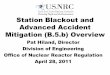 Station Blackout and Advanced Accident Mitigation (B.5.b ... · Station Blackout and Advanced Accident Mitigation (B.5.b) Overview Pat Hiland, Director Division of Engineering. Office