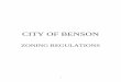 CITY OF BENSONF59197D1-30ED-49AE-8751... · unpleasant or unusual noises, vibrations, noxious fumes, odors, or cause any parking or traffic congestion in the immediate neighborhood