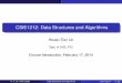 CSIE1212: Data Structures and Algorithmshtlin/course/dsa14spring/... · 2015-02-16 · CSIE1212: Data Structures and Algorithms Hsuan-Tien Lin Dept. of CSIE, NTU Course Introduction,