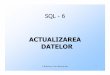 ACTUALIZAREA DATELOR · manipulare al datelor: adăugarea de linii într-o tabelă, modificarea valorilor unor linii şi ştergerea acestora. F. Radulescu. Curs: Baze de date 4 Este