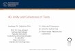 40. Unity and Coherence of Texts - TU Dresdenst.inf.tu-dresden.de/.../ss17/asics/40-unity-coherence.pdf · 2017-05-24 · Unity and Coherence, Two Related Concepts A paragraph has