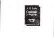 Luria - Conciencia y lenguaje - Conciencia y...A. R. Luria «Conciencia y lenguaje» es el último libro de A. R. Luria- Ek autor no vivió hasta su pubticación, aunque trabajó en
