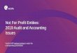 Not For Profit Entities: 2019 Audit and Accounting …...Learning Objectives • Identify industry, regulatory, and economic developments affecting not-for-profit organizations. •