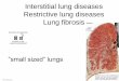 Interstitial lung diseases Restrictive lung diseases Lung ...docs.neu.edu.tr/staff/finn.rasmussen/interstitielle diseases neu 2012_12.pdf · The interstitium of the lung is not normally
