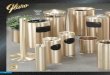 The Atlantis All Weather Satin Brass Collection · Pe rhaps the only tarnish proof satin brass receptacle available, Glaro's "Atlantis" WasteMaster™ Collection features a rich,