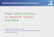 From ESDN Practice … to Network Theory … and Back · Martinuzzi & Steurer: From ESDN Practice … to Network Theory … and Back June 1, 2006 how to run a networkhow to ru i na