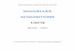 NOUVELLES ACQUISITIONS 1/2018 - Fr · COF / BCU Fribourg - Liste des nouvelles acquisitions no. 1 janvier-mars 2018 4 BOIS 16 duos faciles et progressifs [Musique imprimée] = 16