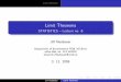 Limit Theorems - STATISTICS -- Lecture no. 6k101.unob.cz/~neubauer/pdf/stat_lecture6.pdf · L´evy-Lindeberg’s Theorem Bernoulli’s Theorem Theorem If the random variable X denotes