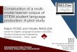 Construction of a multi- modal learner corpus of STEM ... · modal learner corpus of STEM student language production: A pilot study Ralph ROSE and Hinako MASUDA Center for English