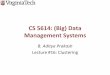 CS 5614: (Big) Data Management Systemspeople.cs.vt.edu/badityap/classes/cs5614-Spr17/lectures/...BFR Algorithm Points are read from disk one main-memory-full at a me Most points from