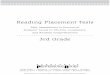 Reading Placement Tests - Teachers' Resources for …...Reading Placement Tests Easy Assessments to Determine Students’ Levels in Phonics, Vocabulary, and Reading Comprehension 3rd