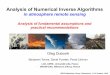 Analysis of Numerical Inverse Algorithms · Analysis of Numerical Inverse Algorithms in atmosphere remote sensing Oleg Dubovik Benjamin Torres, David Fuertes, Pavel Litvinov- LOA,