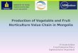 Production of Vegetable and Fruit Horticulture Value Chain ... · борлуулалтын нэгдсэн өртгийн сүлжээ үүсгэн өрсөлдөх чадварыг