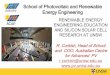 School of Photovoltaic and Renewable Energy Engineering · School of Photovoltaic and Renewable Energy Engineering RENEWABLE ENERGY ENGINEERING EDUCATION AND SILICON SOLAR CELL 