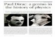 DIRAC CENTENARY Paul Dirac: a genius in the histor oyf physicscds.cern.ch/record/1733369/files/vol42-issue7-p015-e.pdf · DIRAC CENTENARY Paul Dirac: a genius in the histor oyf physics