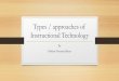 Types / approaches of Instructional TechnologyMar 01, 2015  · Types and approaches of Instructional Technology Lumsdaine(1964) has suggested following Educational technology; 1)