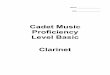 Cadet Music Proficiency Level Basic Clarinetnavyleaguelethbridge.com/.../09/Clarinet-Level-Basic.pdfYBM104 Finge ring s Adva n tage Alternate Fingerings Register Key Open Pressed &