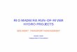 RIO MADEIRA RUN-OF-RIVER HYDRO PROJECTSSOME EXAMPLES OF RUN-OF-RIVER HYDRO PROJECTS • In France on the Rhône River and its tributaires there are 22 run-of-river projets built 20