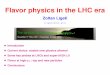 Flavor physics in the LHC PDF file Flavor physics in the LHC era Zoltan Ligeti (ligeti@lbl.gov) Introduction Current status: sizable new physics allowed Some key probes at LHCb and