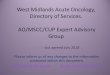 West Midlands Acute Oncology, Directory of Services.West Midlands Acute Oncology, Directory of Services. AO/MSCC/CUP Expert Advisory Group V.2.0- last agreed July 2018 . Please inform