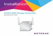 NETGEAR N300 WiFi Extender Model EX2700 Installation Guide · Model EX2700. 2 Getting Started The NETGEAR WiFi Range Extender increases the distance of a WiFi network by boosting