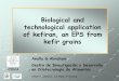Biological and technological application of kefiran, …...Biological and technological application of kefiran, an EPS from kefir grains Analía G Abraham Centro de Investigación