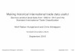 Making historical international trade data useful · Making historical international trade data useful German product-level data from 1880 to 1913 and the Standard International Trade