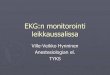 Ekg:n monitorointi leikkaussalissa - Suomen ...Monitori-EKG 3 tai 5 elektrodia on jatkuvaa voidaan havainnoida rytmi johtuminen ST-muutokset elektrolyyttihäiriöitä tahdistimen toiminta