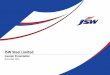 JSW Steel Limited · 2016-11-03 · 4 JSW Steel – Indias leading steel manufacturer Leading steel manufacturer in India Integrated manufacturing process Diversified product portfolio