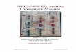 PHYS:3850 Electronics Laboratory Manualdusty.physics.uiowa.edu/~goree/teaching/29_128_manual_2016.pdf · This manual is coordinated with the following textbook. Horowitz and Hill