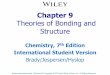 Theories of Bonding and Structure - JU Medicine...Require more space than bonding pairs May slightly distort bond angles from those predicted In trigonal bipyramid lone pairs are equatorial