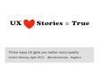 UX Stories = True - Agile Alliance · UX Stories = True! Three ways UX gets you better story quality Anders Ramsay, Agile 2011 - @andersramsay - #agileux ... O Fixed @Custom Order