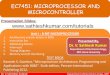 EC7451: MICROPROCESSOR AND I - 8085... 2. Receiving a data byte from an input port or from memory 3. Sending out a byte to an output port or to memory. EC7451: MICROPROCESSOR AND MICROCONTROLLER