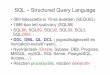 DDL DML QL DCL2 Adatdefiniáló nyelv • CREATE • Adatbázis objektum létrehozása . • Példa adatbázistábla definíciójára: create table ACCOUNTS (AC_ID_PK number primary