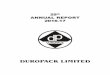 DUROPACK LIMITED8. Relevant documents referred to in the accompanying Notice and the Statements are open for inspection by the members at the Registered Office of the Company on all