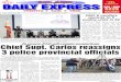 Leyte-Samar DAILY EXPRESS · 2019-01-18 · elections in the province on May 13, 2019. (LDL/MLT/PIA-8 Biliran) CAMP CARLOS DEL - GADO, CATARMAN, Northern Samar – Two days after