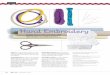 SIA-Hand Embroidery-28-29:SIA PROJECT MASTER …...PREMIERE ISSUE sew it all 29 Learn basic hand embroidery stitches to create beautiful hand embroidered items. Blanket Stitch: The