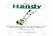 Sales & Helpline 01793 333212 • The tines will pull the tiller forward during operation – press down on the handle to dig the tines into the soil. • By pulling the tiller backwards