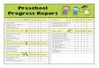 Preschool Progress Reports 2 - cf. Title: Preschool Progress Reports 2 Author: LoveToKnow Subject: Preschool