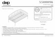 AVA Metal Daybed TWIN :KLWH...r Do not remove warning label from bed. r The mattress platform is designed to support a mattress without the need for a posture board or boxspring. r