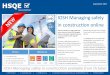 IOSH Managing safely in construction online · IOSH Managing safely in construction online We have extended our range of approved online courses to include IOSH Managing safely in