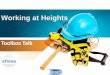 Working at Heights - EFNMSWhere Do Fatal Falls Occur •In workspaces with areas at different levels: stairs, footbridges, platforms, pits, etc. • While working at height: on roofs,