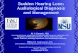 Sudden Hearing Loss: Audiological Diagnosis and …...Sudden Hearing Loss: Audiological Diagnosis and Management Ali A. Danesh, PhD. Associate Professor, Department of Communication