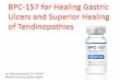 BPC-157 for Healing Gastric Ulcers and Superior Healing of ... · BPC 157 BPC 157 is the most stable gastric pentadecapeptide that is available in human gastric juice. It has remarkable