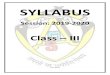 SYLLABUS - Asha Modern Schoolashamodernschool.in/wp-content/uploads/2019/05/Class-III.pdf16. The Simple Present and Present Continuous Tenses 17. The Simple Past Tense 18. The Simple