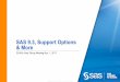 2011 SAS 9.3 Support Options & More Group...SAS 9.3 – Analytics SAS Enterprise Miner 7.1 Survival data mining for time dependent outcomes In-database expansions for statistical transformations