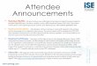 Attendee Announcements · Attendee Announcements Seminar Raffle –Be sure to drop your raffle ticket in the drum at today’s Keynote located in the Mile High Ballroom. You have