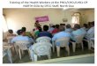 TRAINING OF THE HEALTH WORKERS AT THE …Training of the Health Workers at the PHCs/CHCs/UHCs OF NORTH GOA by DTCC Staff, North Goa TALK BY DR. SHAHEEN FOR THE PARAMEDICAL STAFF OF