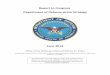 Report to Congress Department of Defense Arctic Strategy · 2 2019 DoD Arctic Strategy Introduction This document articulates the Department of Defense’s (DoD) strategy for the